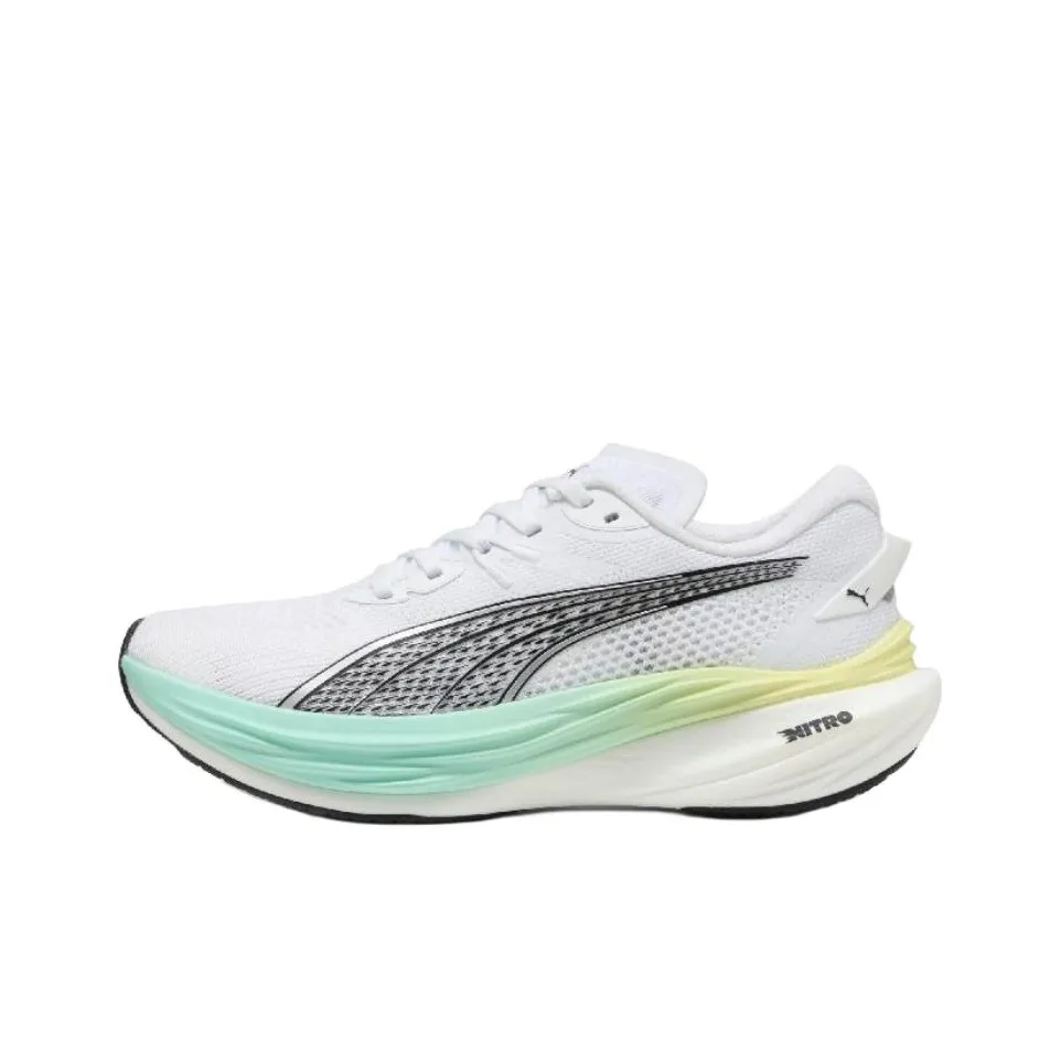 PUMA Deviate NITRO 3 Устойчивый к истиранию Низкий Топ Повседневные Беговые кроссовки Женские Белые