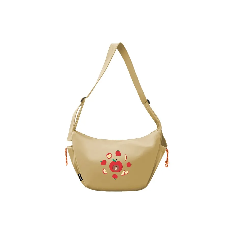 LINE FRIENDS Полиэстер Сумка через плечо Большая Унисекс Light Кофе