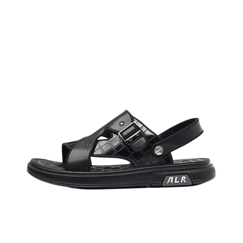 JIETEGONGYANG Пляжные сандалии Мужские Черные