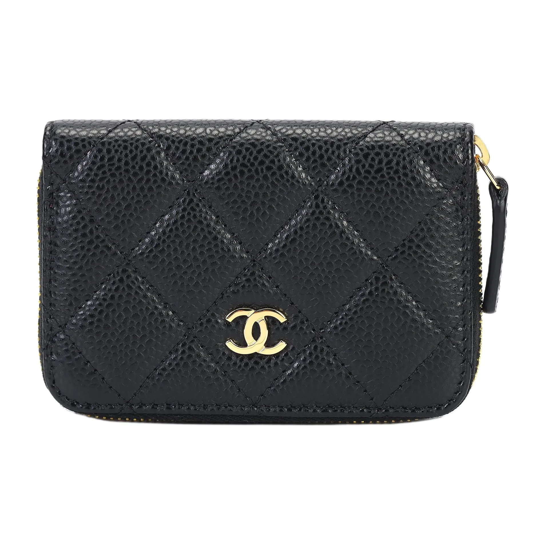 CHANEL Classic Zipped Coin Purse Black AP0216