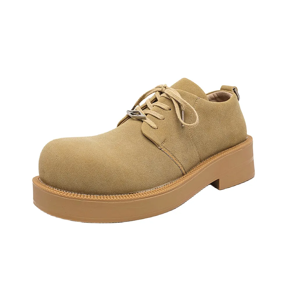 MADALLO Chunky Derby Обувь Устойчивая к истиранию Низкий Топ Casual Мужской Желтый