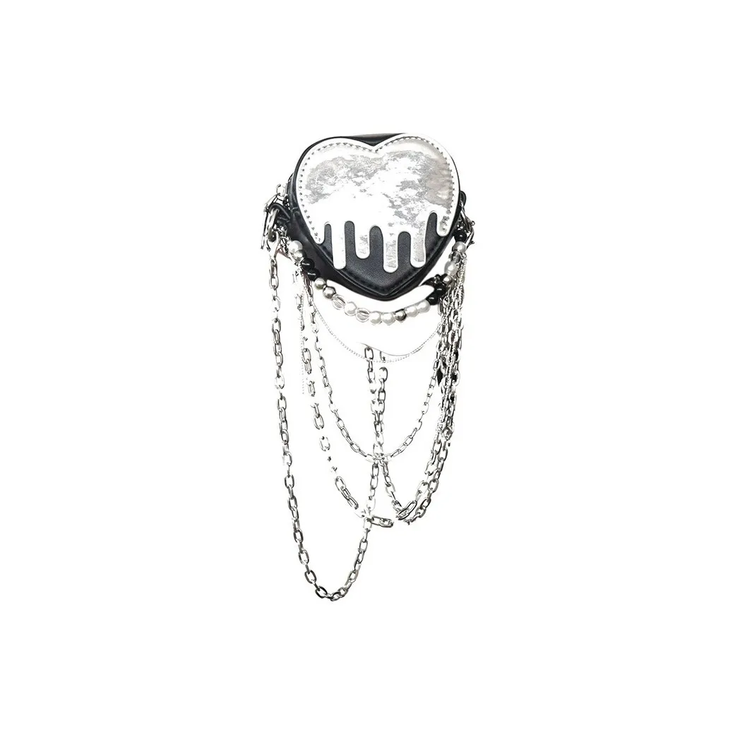 GKY Хлопок Сердце-Формированная Сумка Сумка через плечо Женская Черная