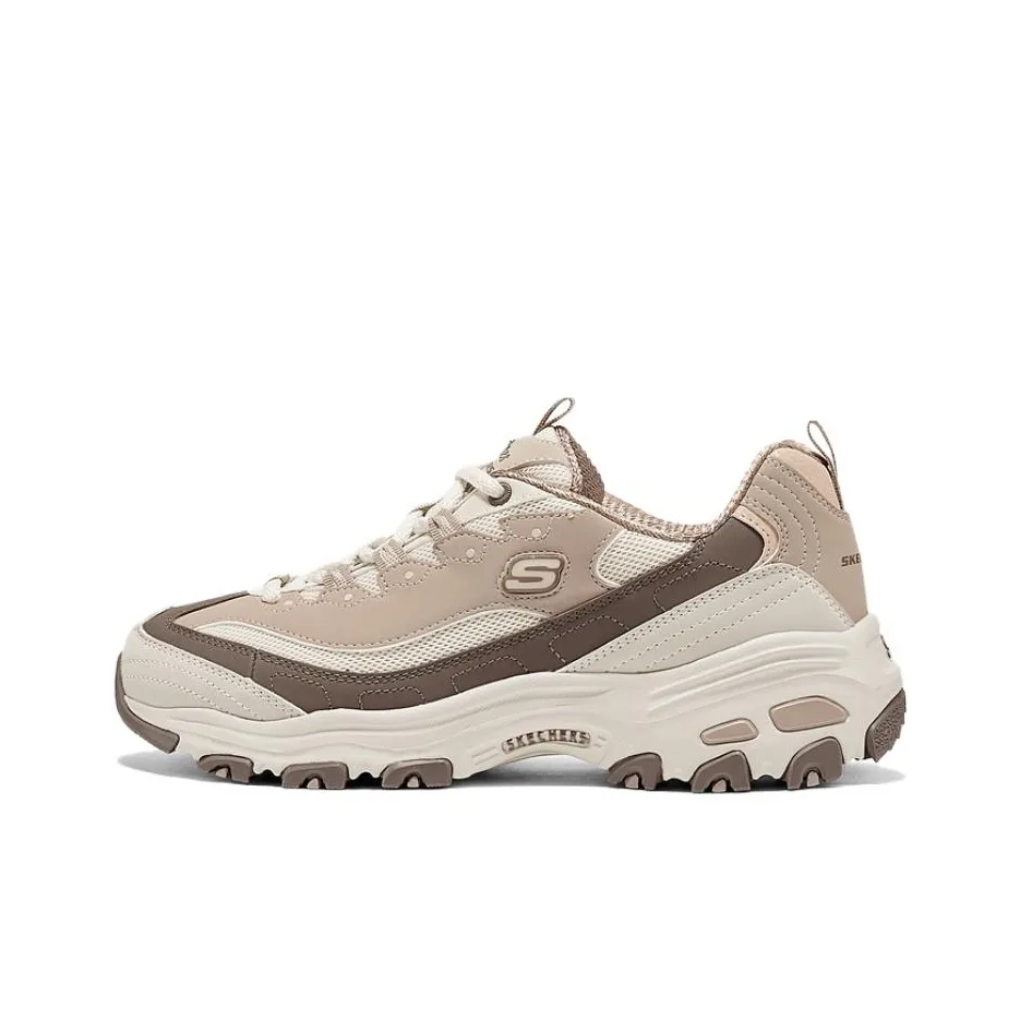 Skechers DLITES Устойчивые к истиранию Низкие Топ Кроссовки с Толстой Подошвой Женские Тауповые