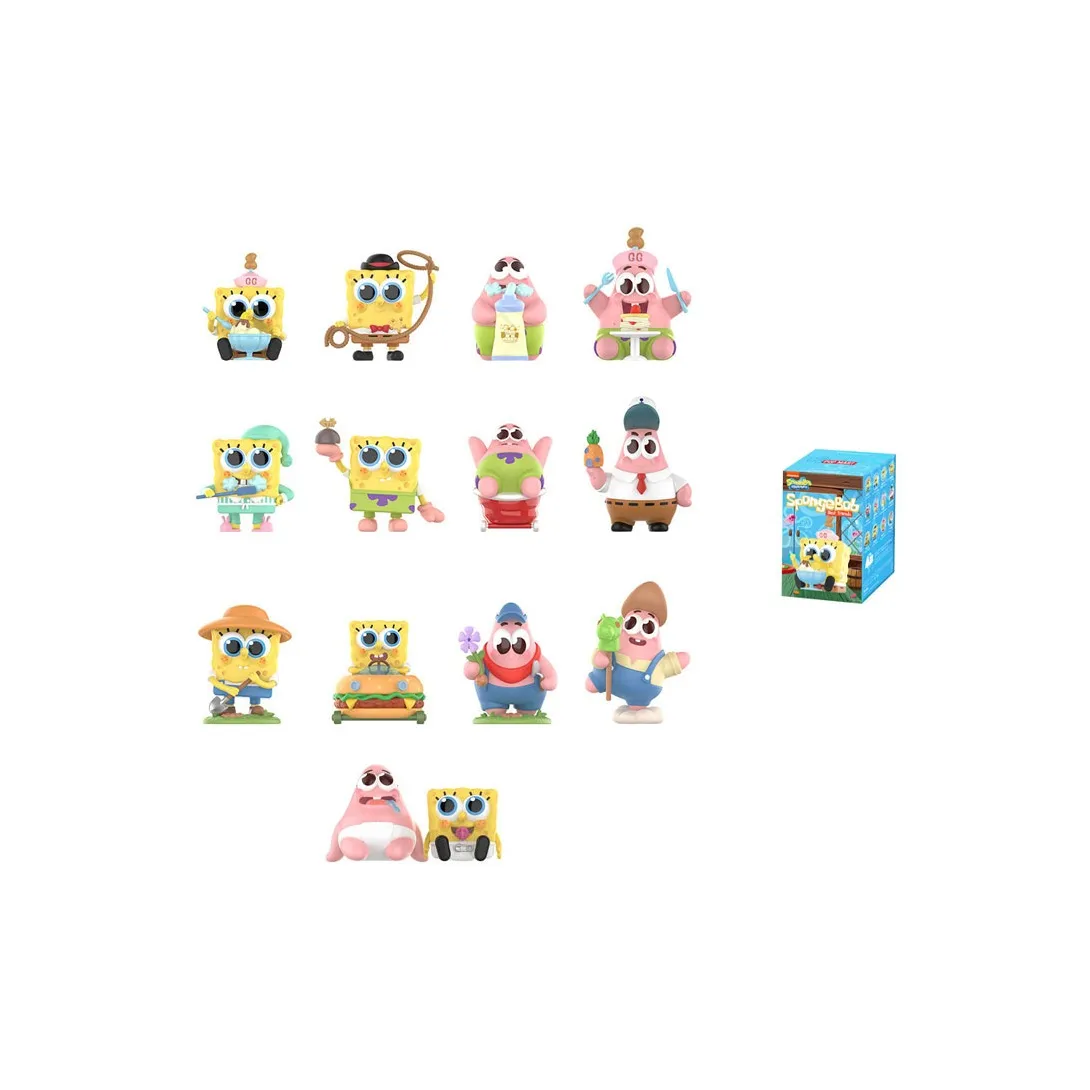 POP MART Коллаборация Edición Патрик Стар Губка Боб Good Friends Коллекция Слепые Коробки Один Mystery Коробка Целая Коробка 12 шт