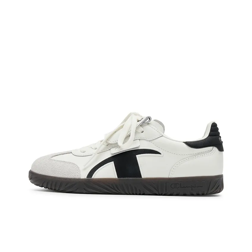 Champion Champ T-Trainer German Army Trainers Low-Top Skateboard Shoes Men's Black White