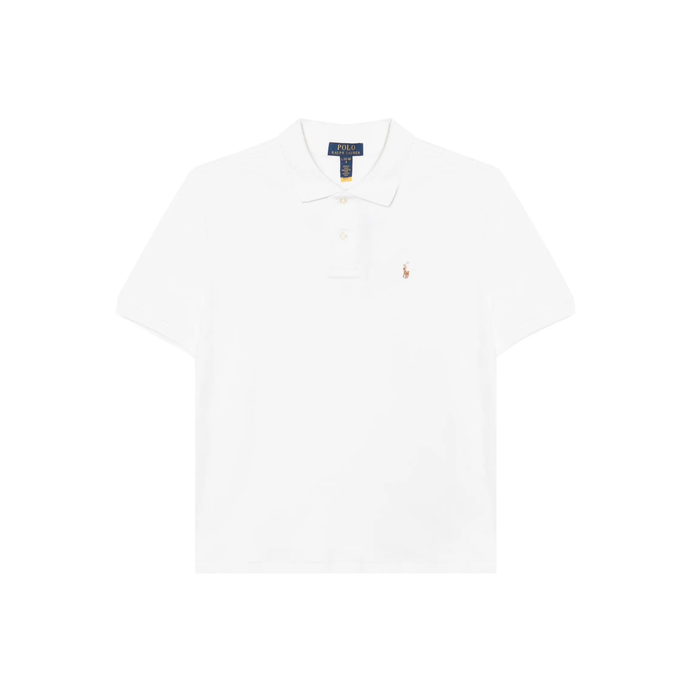 Polo Ralph Lauren Хлопок Короткий Рукав Однотонный Белый Детский