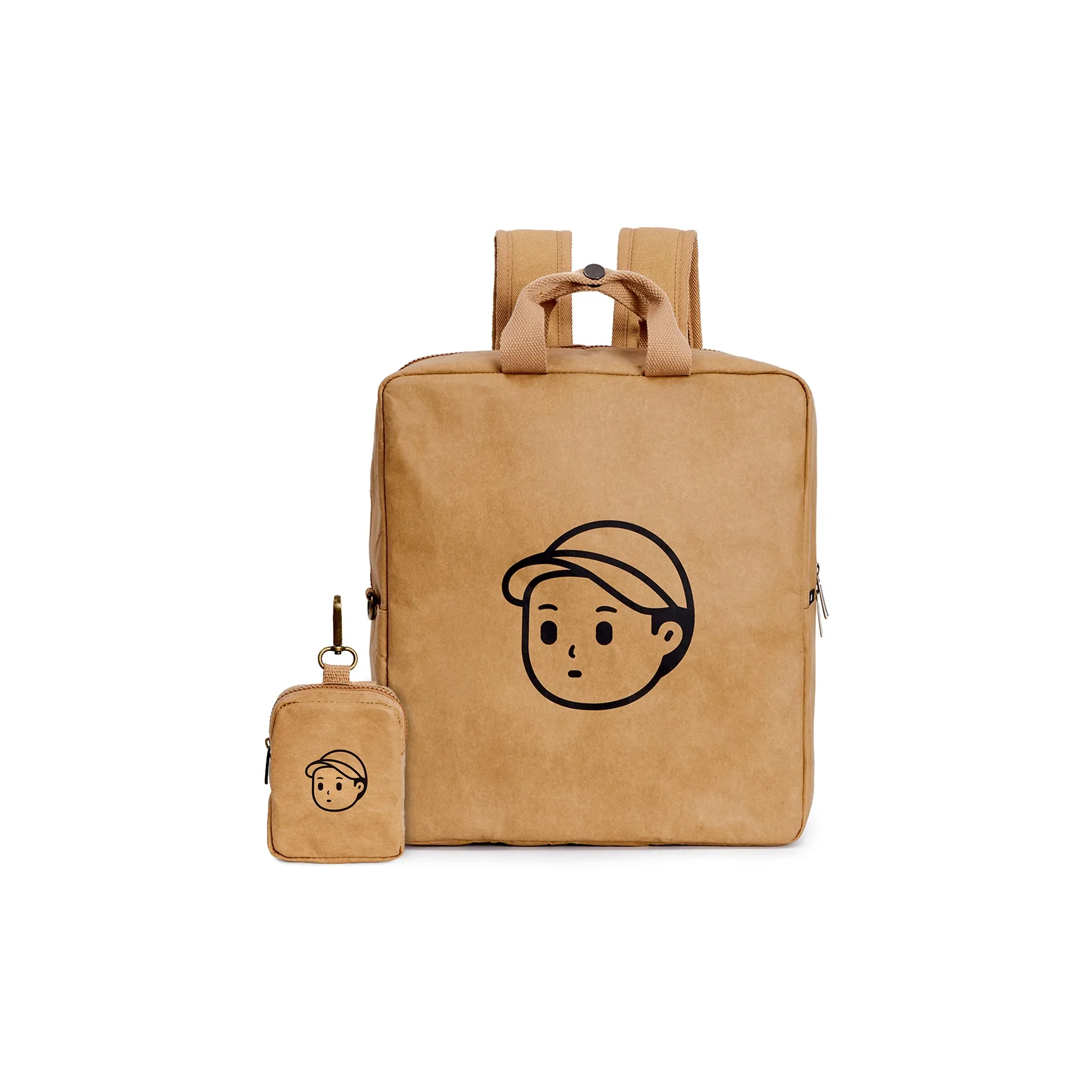 Finerworld Стираемый Рюкзак из Крафт-Бумаги Большой Унисекс Хаки