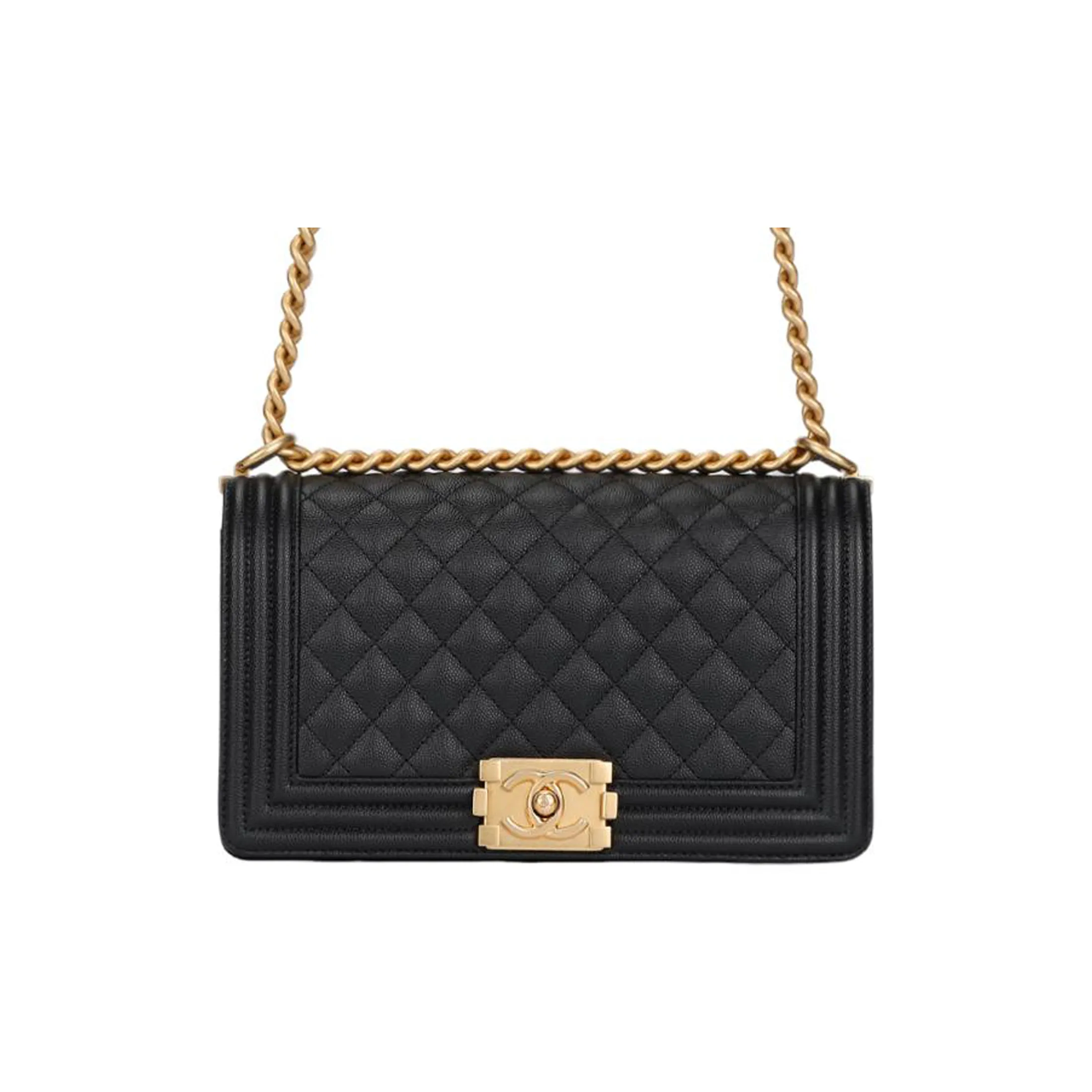 CHANEL Boy Handbag Calfskin & Ruthenium-Finish Metal Black
