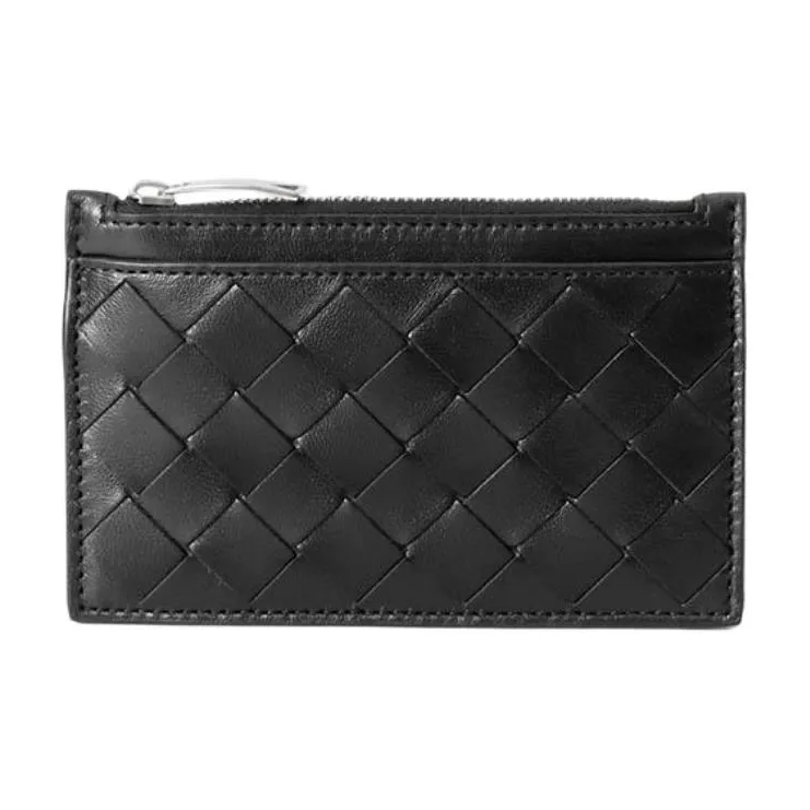 Bottega Veneta Leather Wallet Coin Purse Men's Black