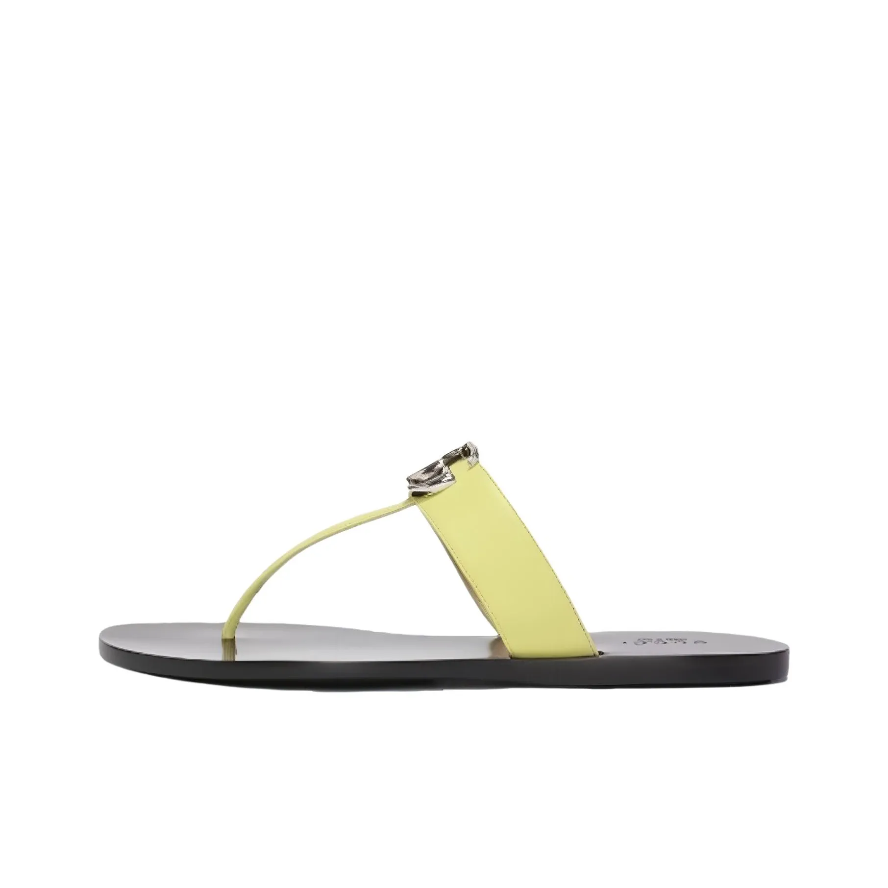 GUCCI Leather Sandals Yellow Women's