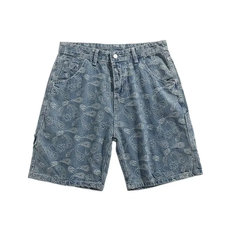 GEOGRE ALEX Blue Men's Denim Shorts GEOGRE ALEX Синий Мужские Джинсовые Шорты