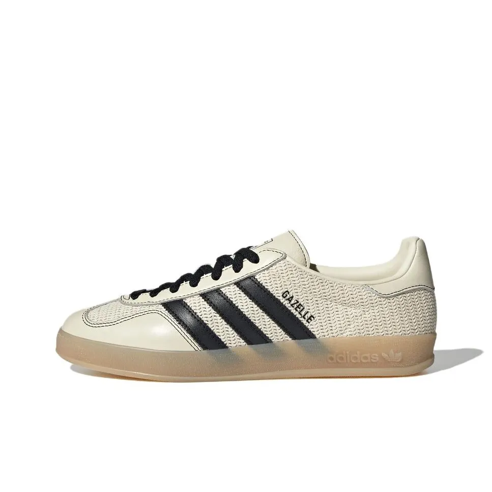 Adidas Originals GAZELLE INDOOR Устойчивые к истиранию Низкие Кроссовки для скейтбординга Унисекс Белые