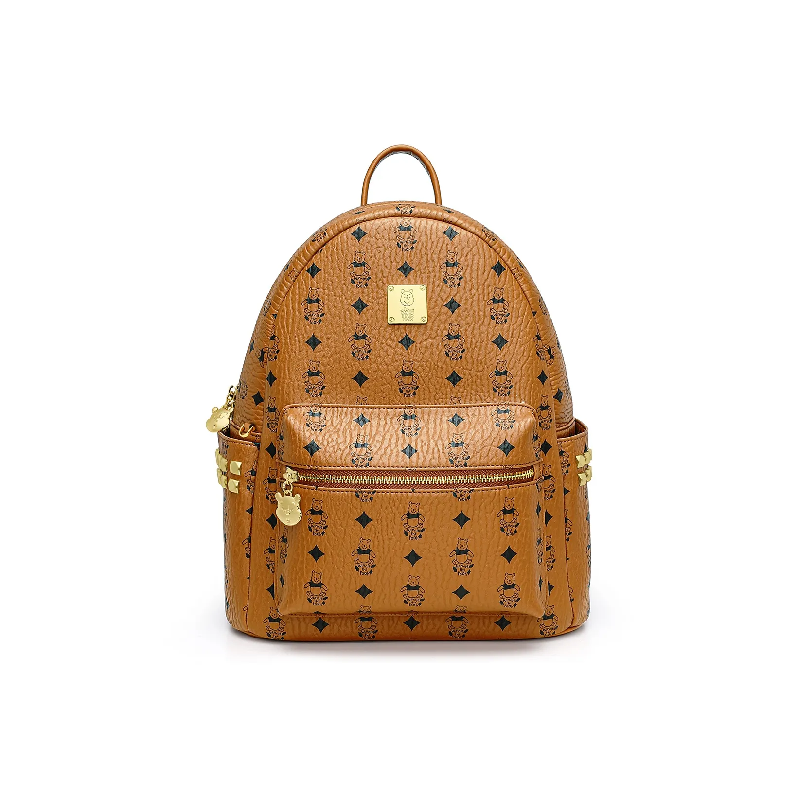 Disney Winnie The Pooh ПУ (полиуретан) Рюкзак Большой Женский Коричневый Розовый Белый Черный