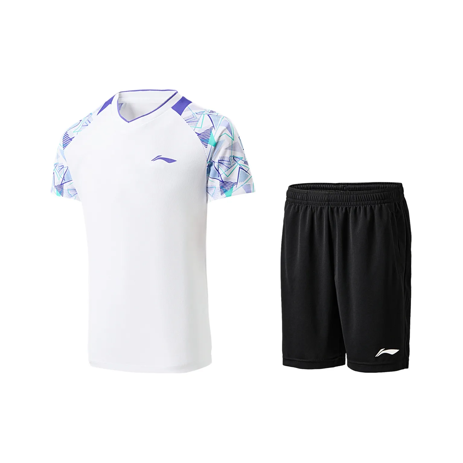 LINING YOUNG Повседневная спортивная одежда Badminton series SS25 Стандартный белый Черный Дети 3-7 лет