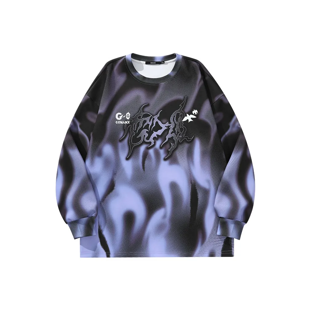GENANX Черно-фиолетовый Унисекс Толстовки