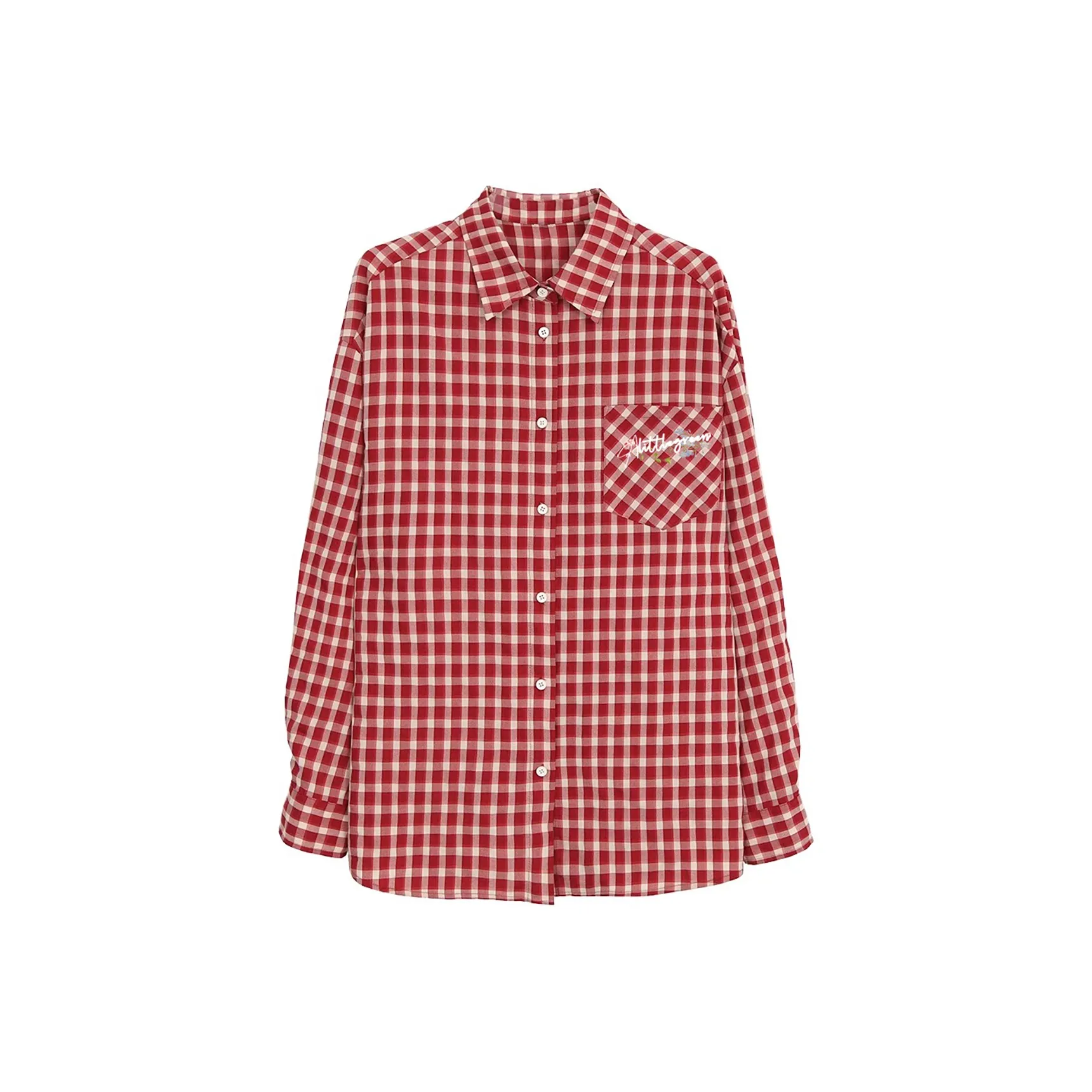 Bug small green Красный Унисекс Рубашки