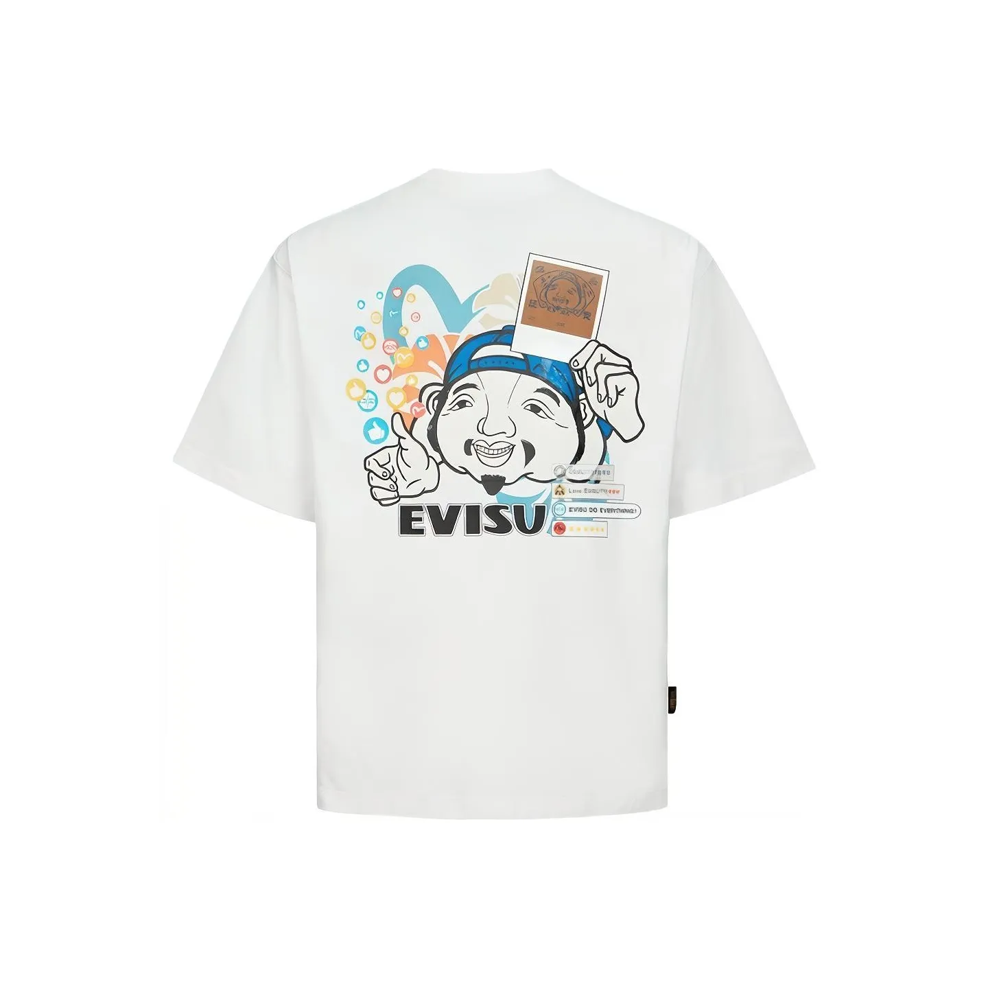 EVISU SS24 Godhead With Social Media Inspired Print Relax Fit T-shirt