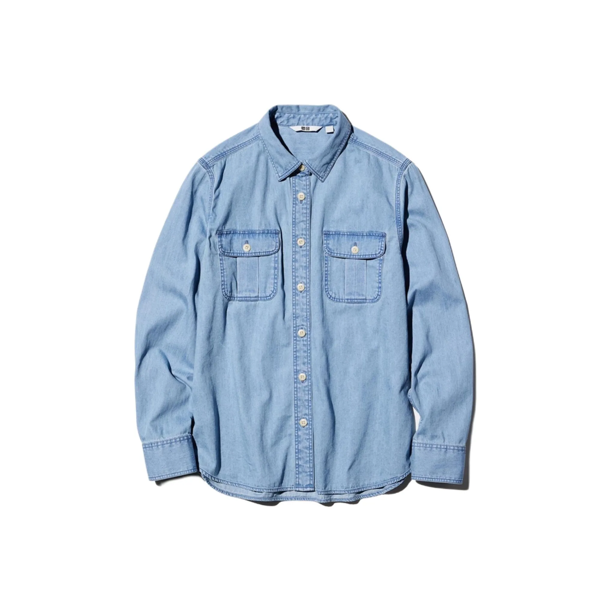 UNIQLO Розовый/синий Женские Рубашки