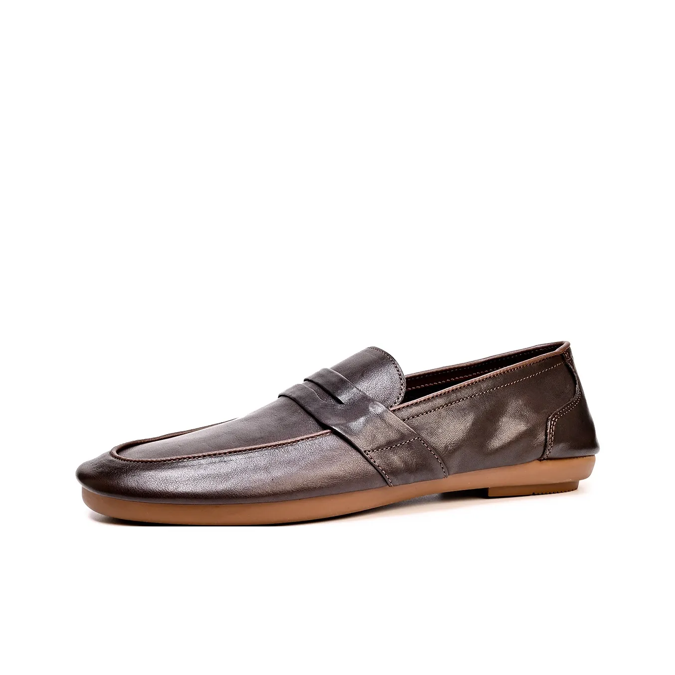 Brounvanm Лоферы Мужские Красный Кофейный