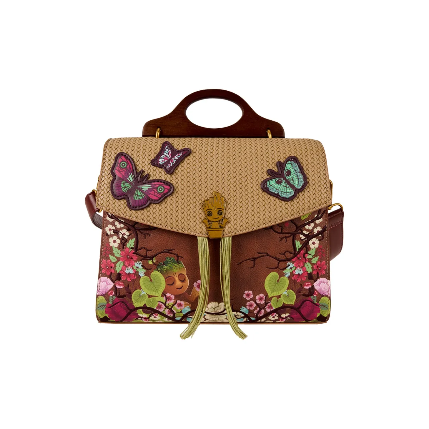 Loungefly Сумка через плечо из искусственной кожи унисекс хаки коричневый