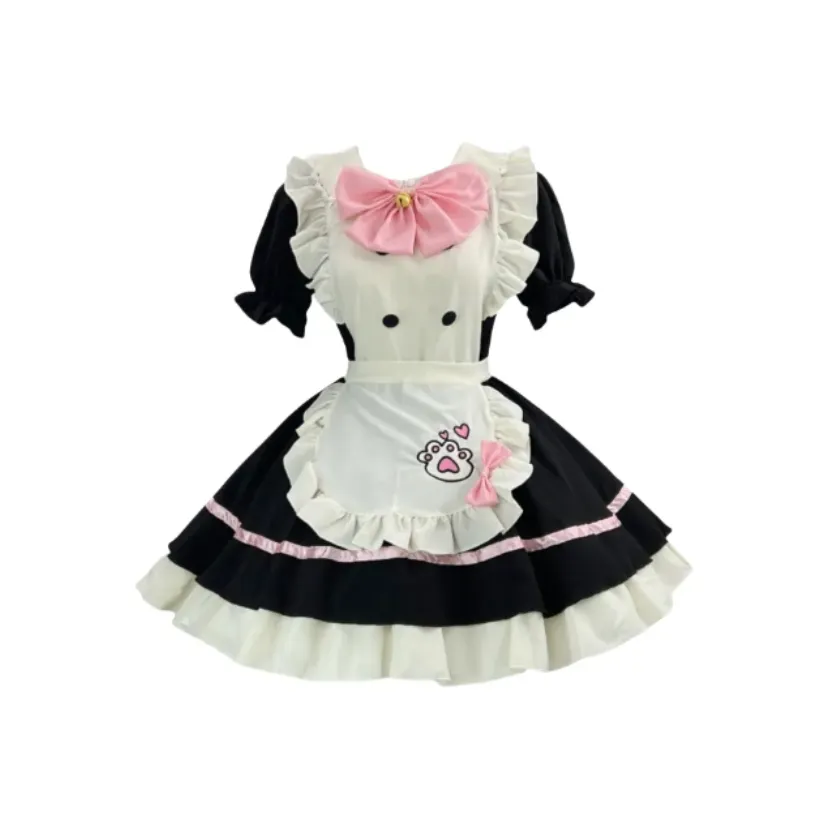 MISTVB Черный, белый, розовый Женские Лолита Платья