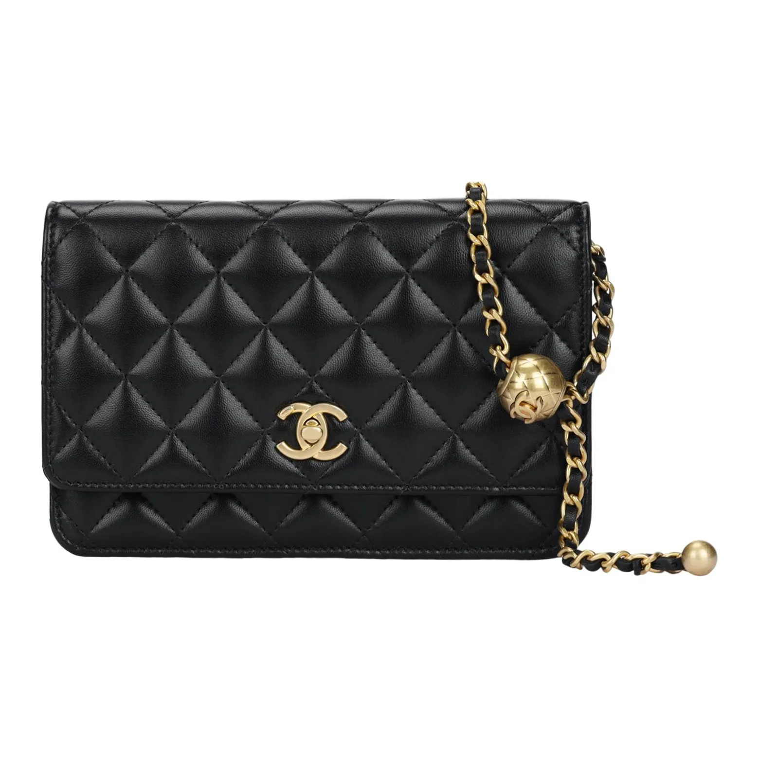 CHANEL Classic Wallet On Chain Lambskin Black