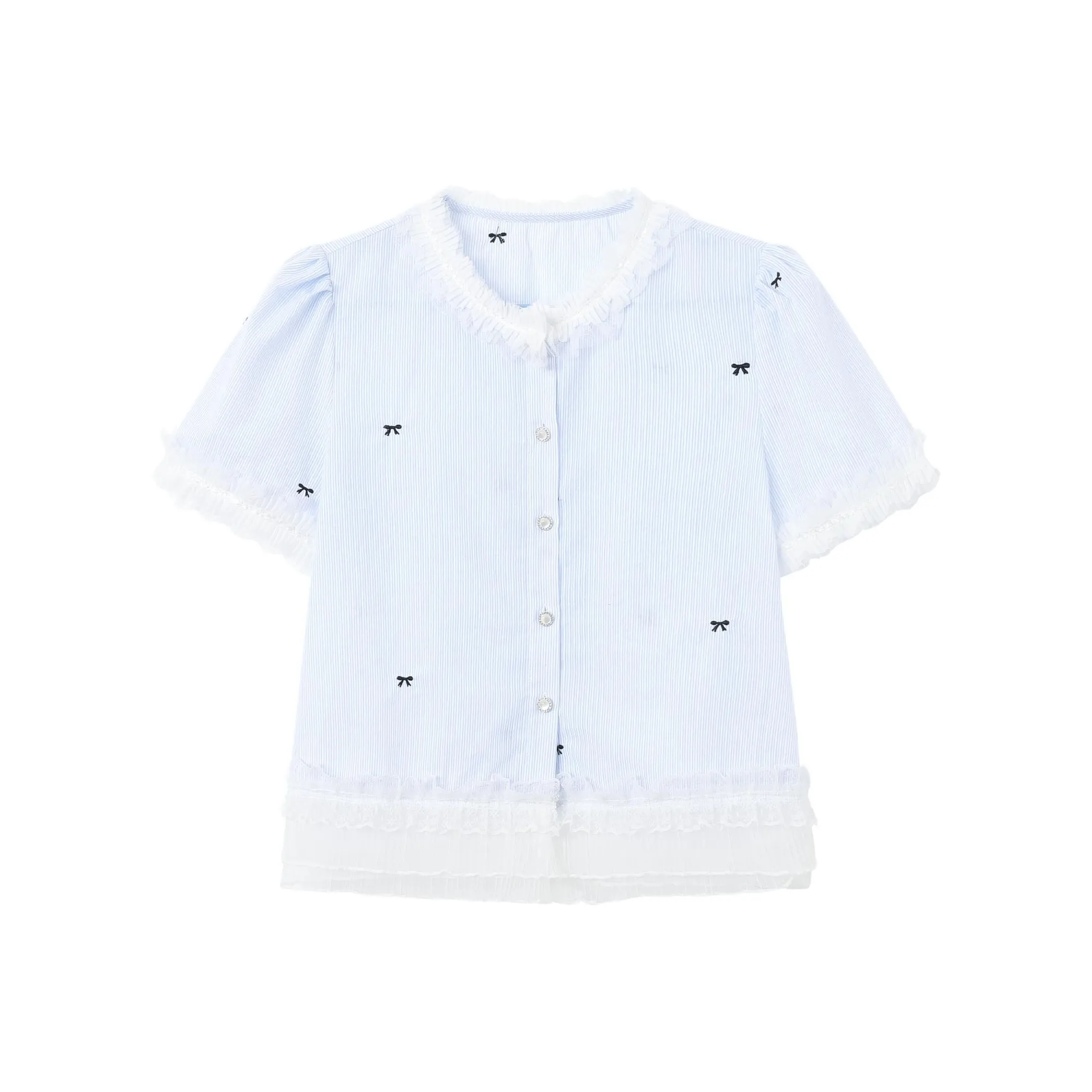 Fish rabbits Светло-синий Женские Рубашки