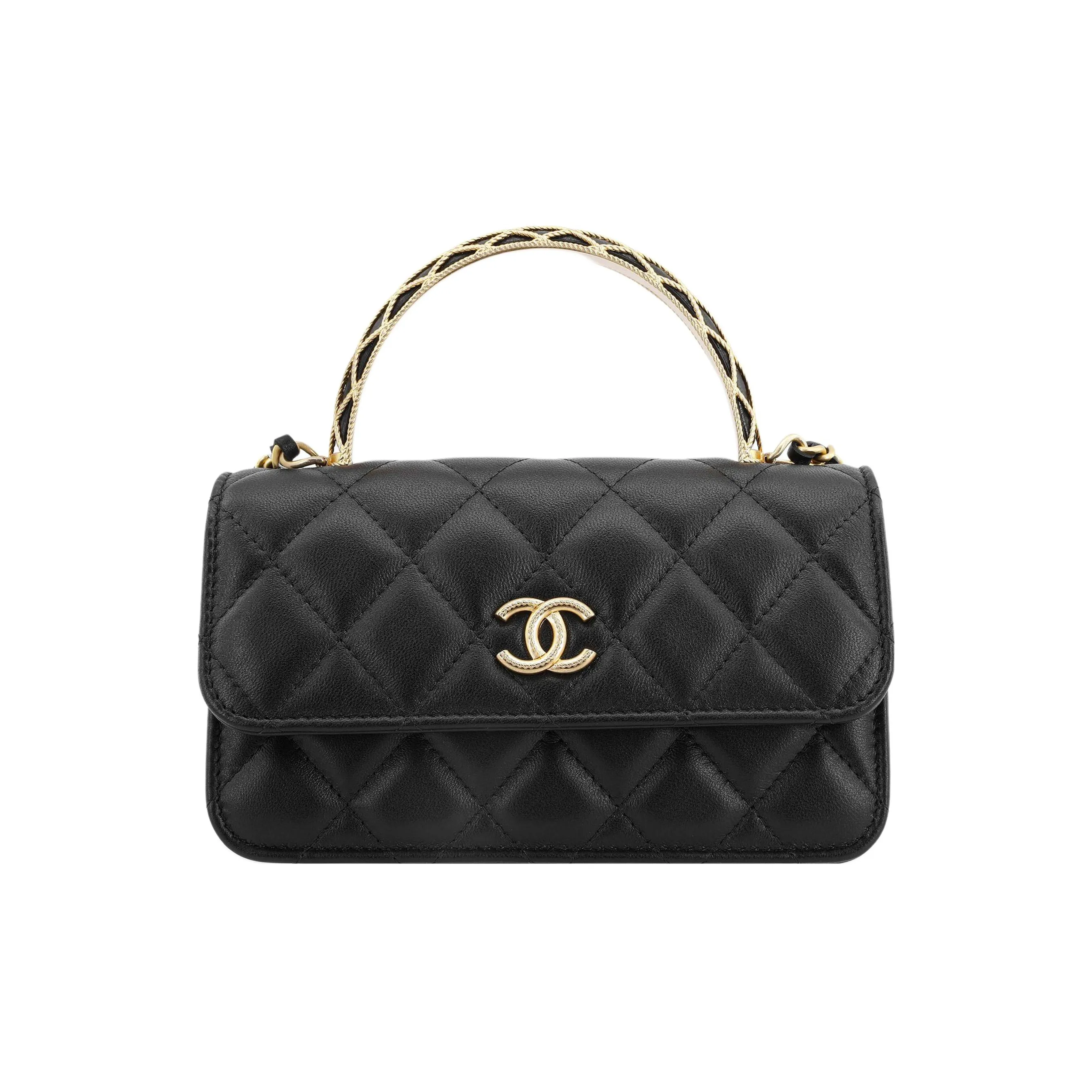 CHANEL Classic Flap CF Sheepskin Shoulder Bag, Crossbody Bag Regular Women's Black