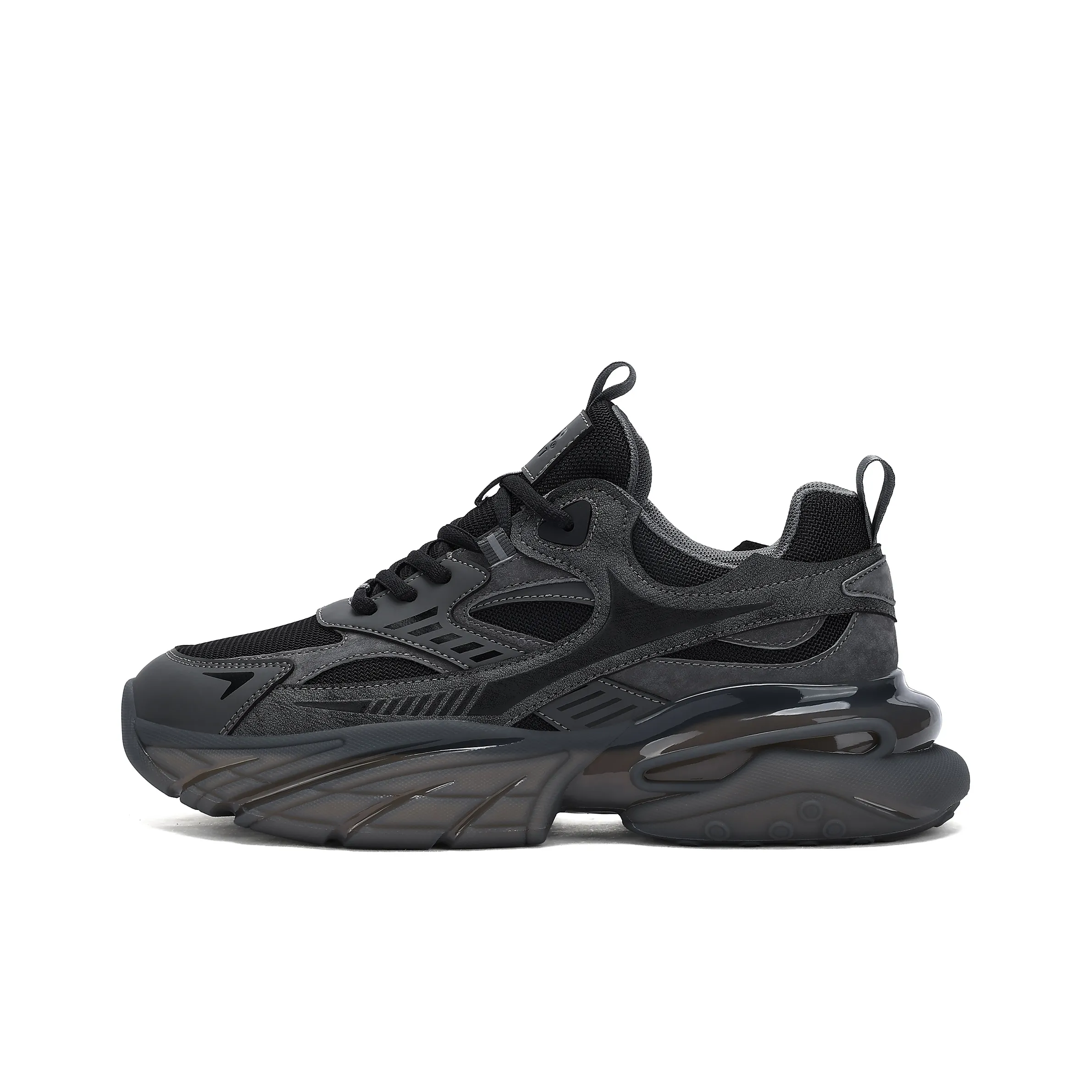 JEEP SPIRIT Slip Resistant, Abrasion Resistant, Breathable, Lightweight Low Top Chunky Sneakers Men's Volcanic Gray