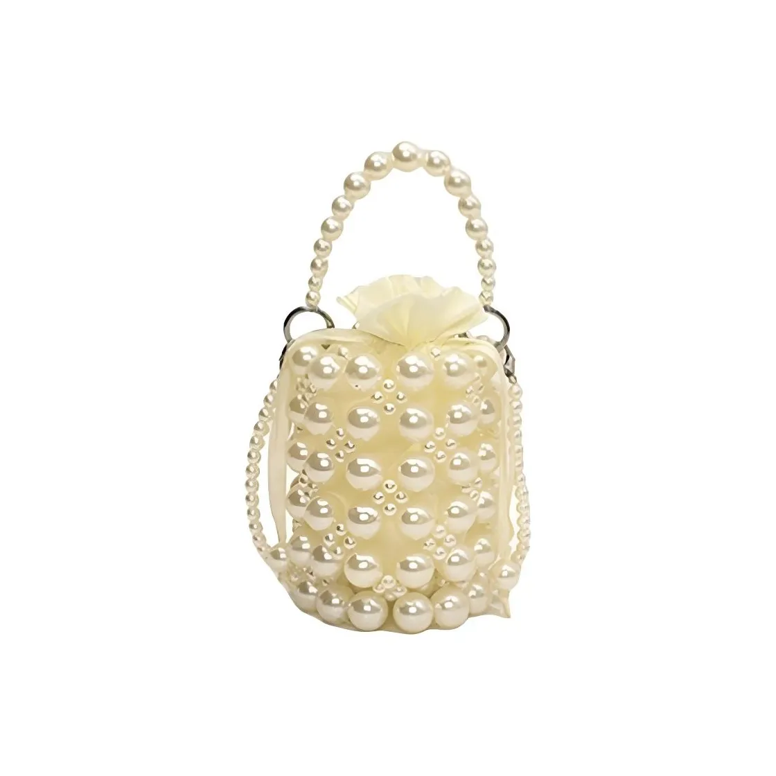 ERANGBEAR Woven Handbag Regular Women's White
