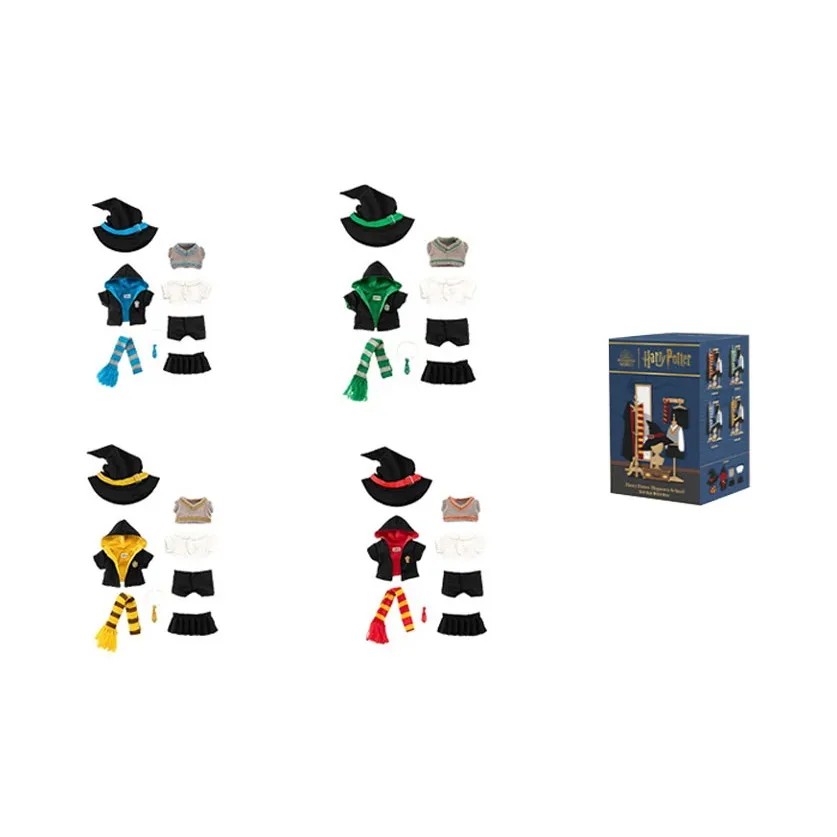 POP MART Harry Potter Characters Хогвартс Преппи Слепые коробки Один Mystery Коробка Целая коробка 4 шт