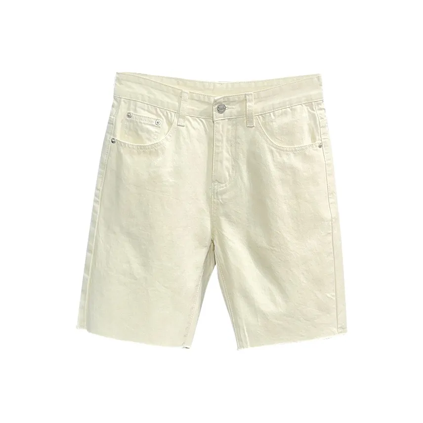 GEOGRE ALEX Ecru Мужские Джинсовые Шорты