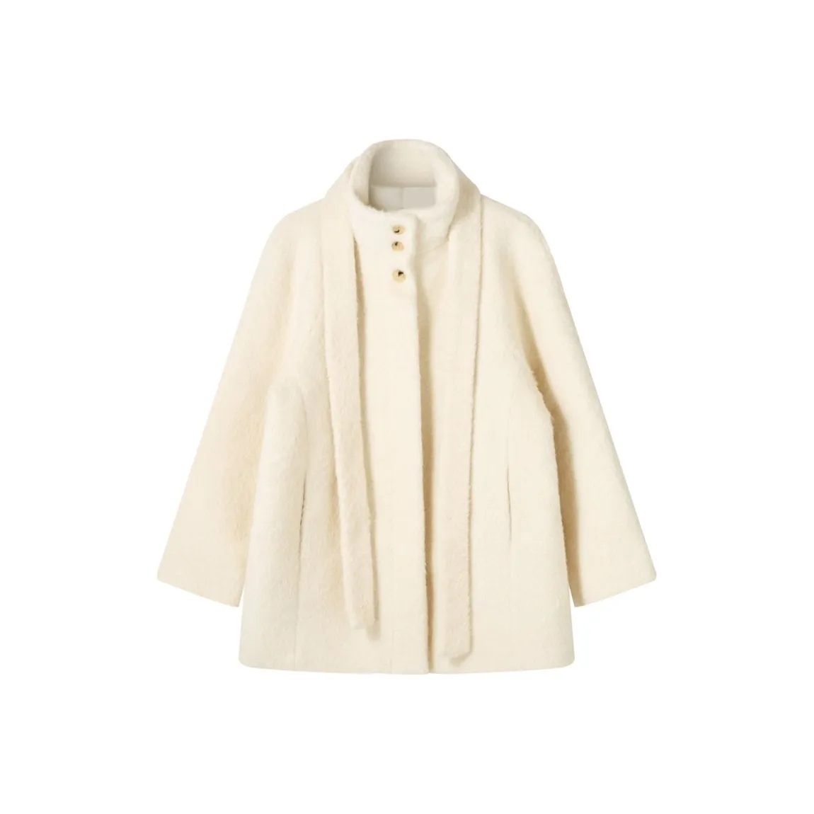 SHUXI Coat Women's Moist Jade White