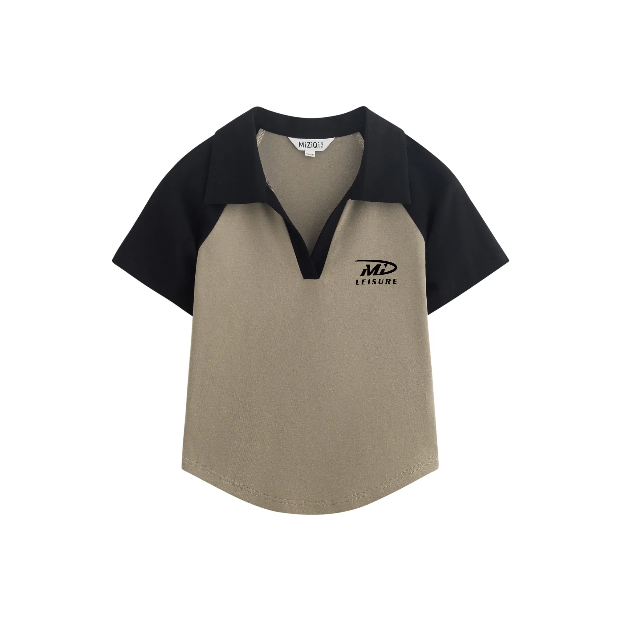 MIZIQI Реглан с коротким рукавом футболки женские