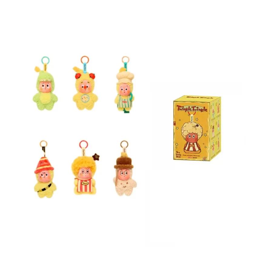 POP MART 123! Alien Collection Плюшевые брелки Модный Слепые коробки Один Mystery Коробка Целая коробка 6 шт