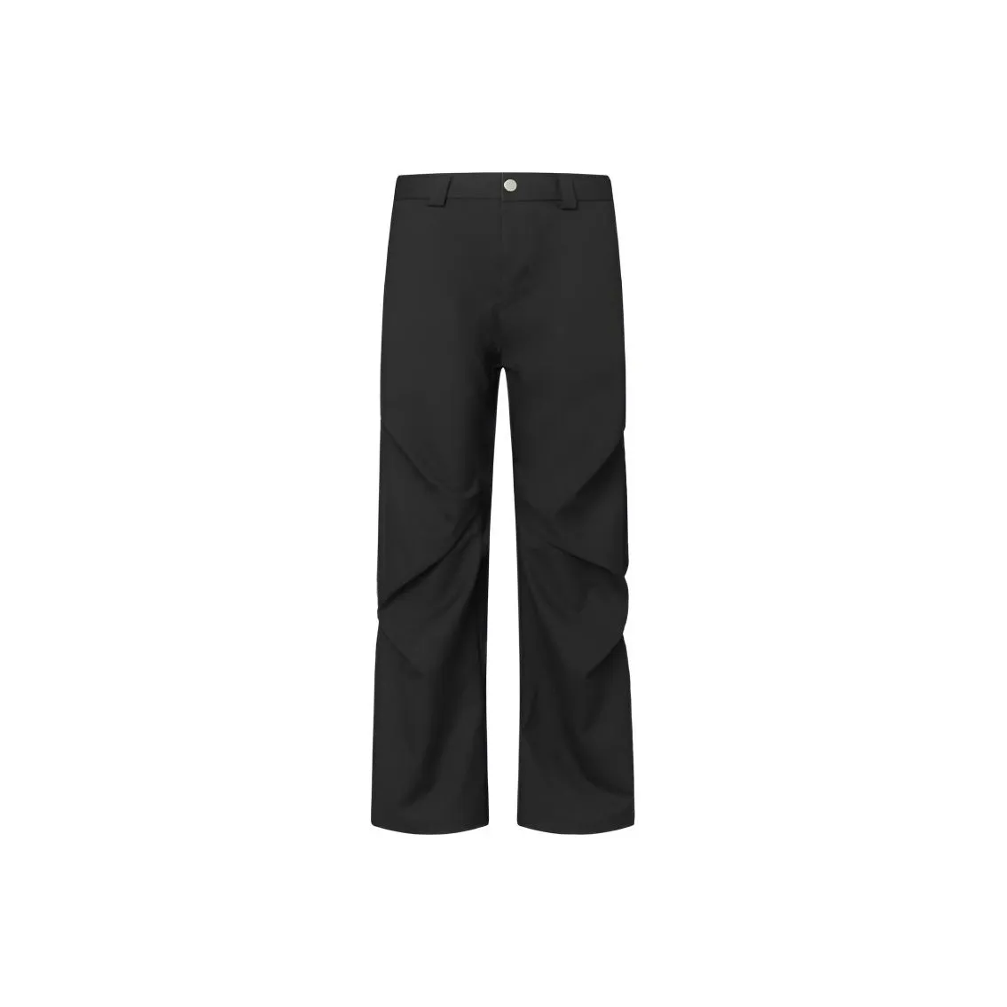 MARTHENAUT Черные Flowing Плиссированные Унисекс Костюмные Брюки