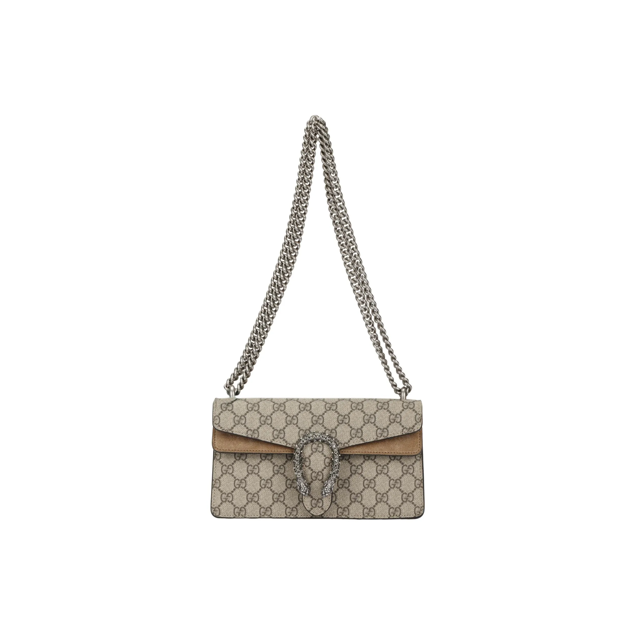 GUCCI Dionysus Canvas With Leather Canvas Bag, Flap Bag, Chain Bag Shoulder Bag, Crossbody Bag Women's