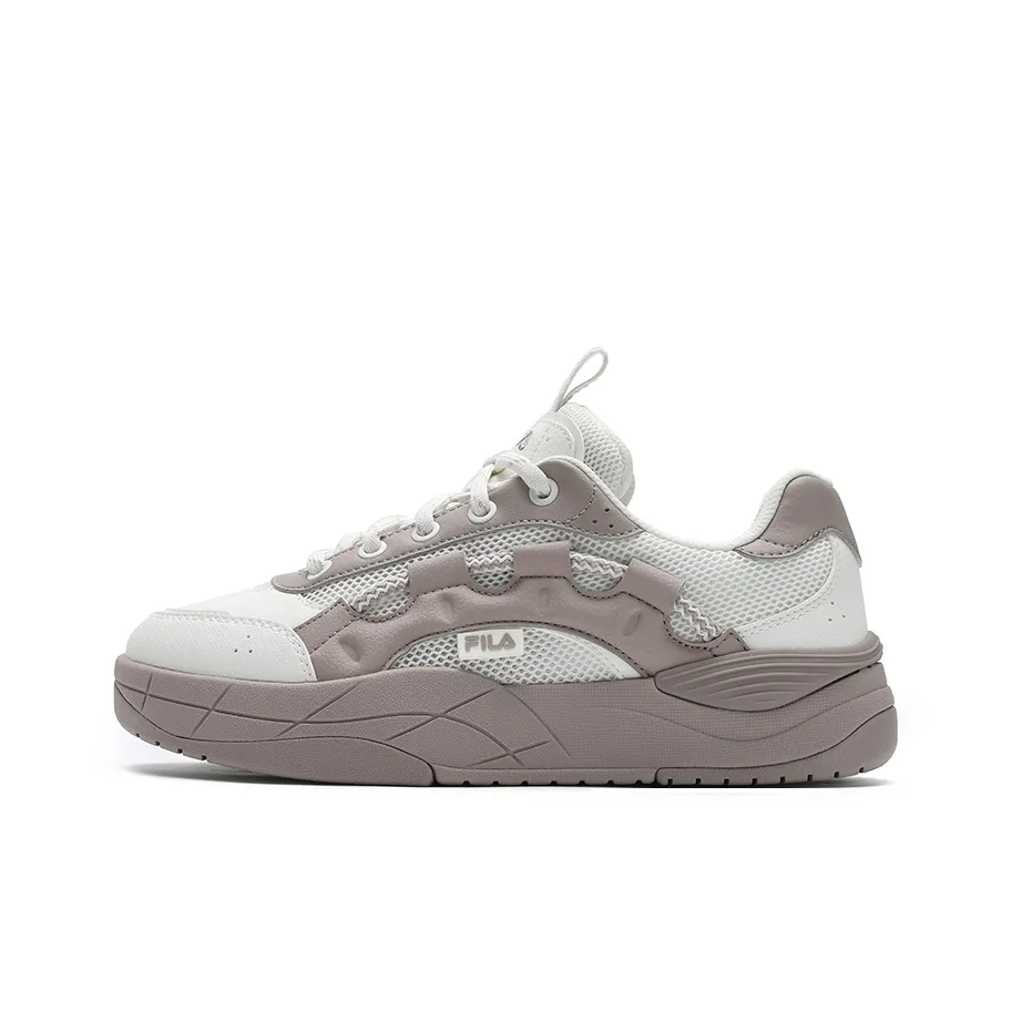 FILA BOHO Rainbow Обувь Легкая и Дышащая Низкий Топ Скейтбординг Кроссовки Женские Белые Фиолетовые