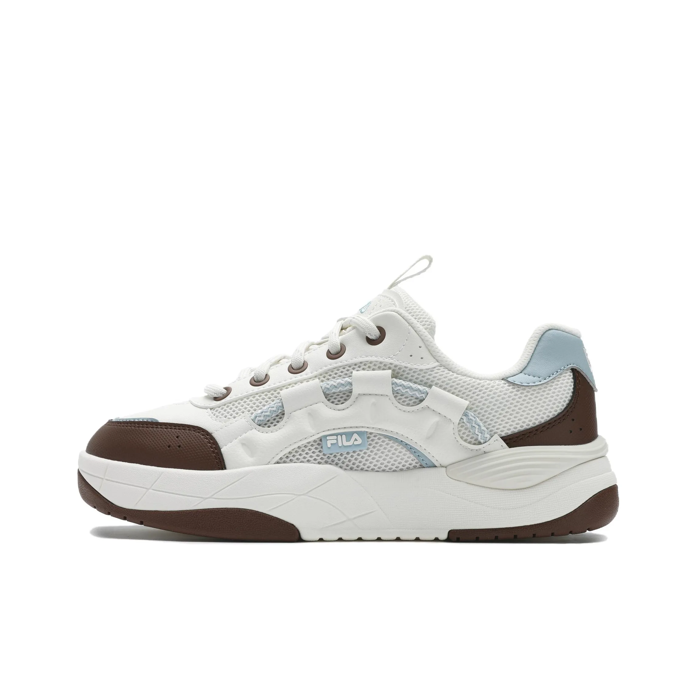 FILA BOHO Rainbow Обувь Устойчивая к истиранию Дышащая Низкий Верх Скейтбординг Кроссовки Женские Белый Коричневый