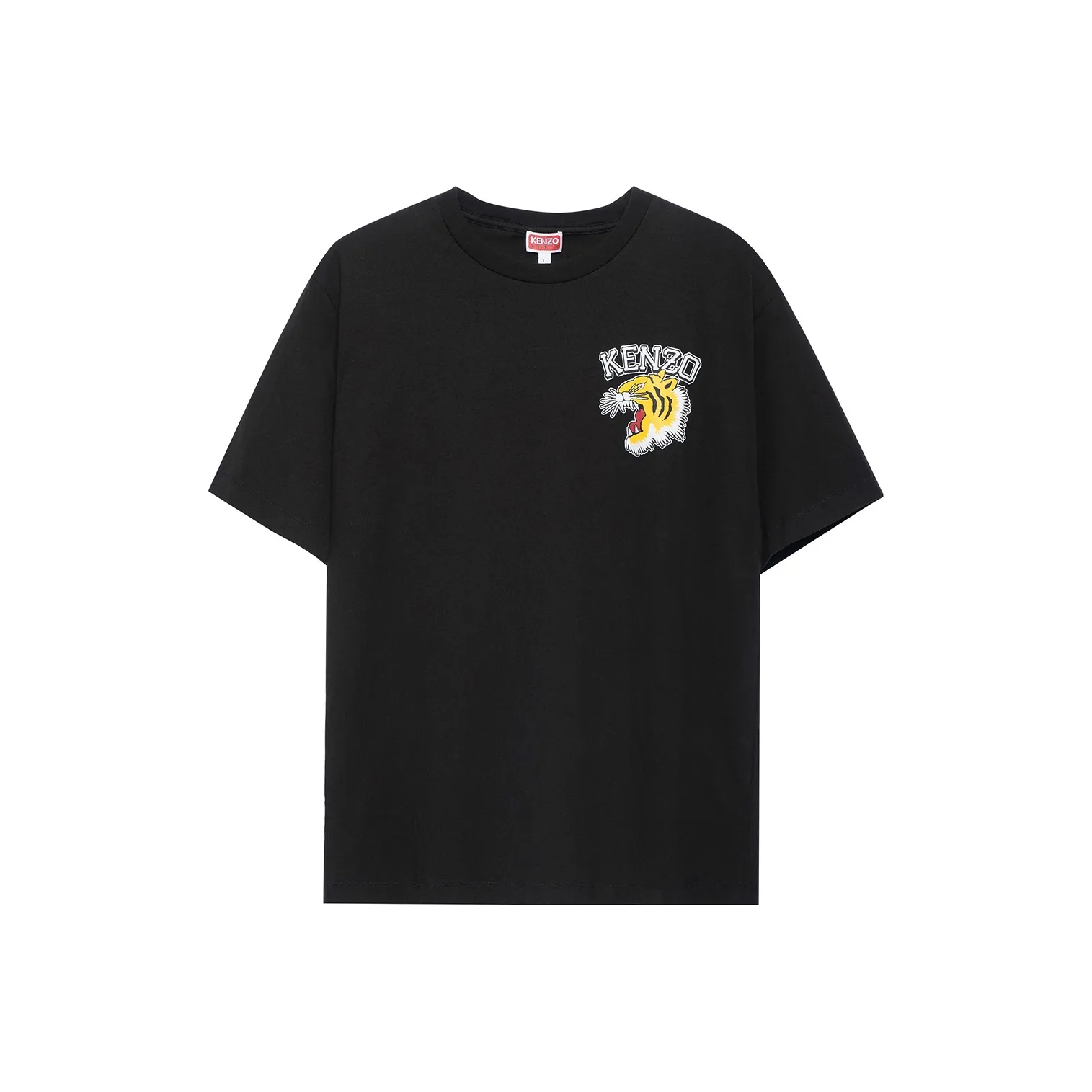 KENZO VARSITY JUNGLE Черная мужская футболка с коротким рукавом