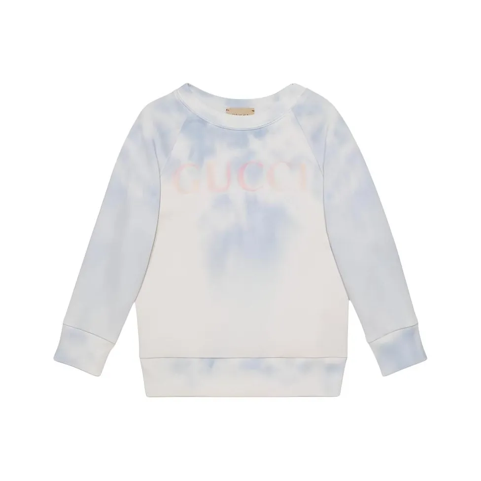 GUCCI Свитшот Детская одежда SS24 Синий Малыш