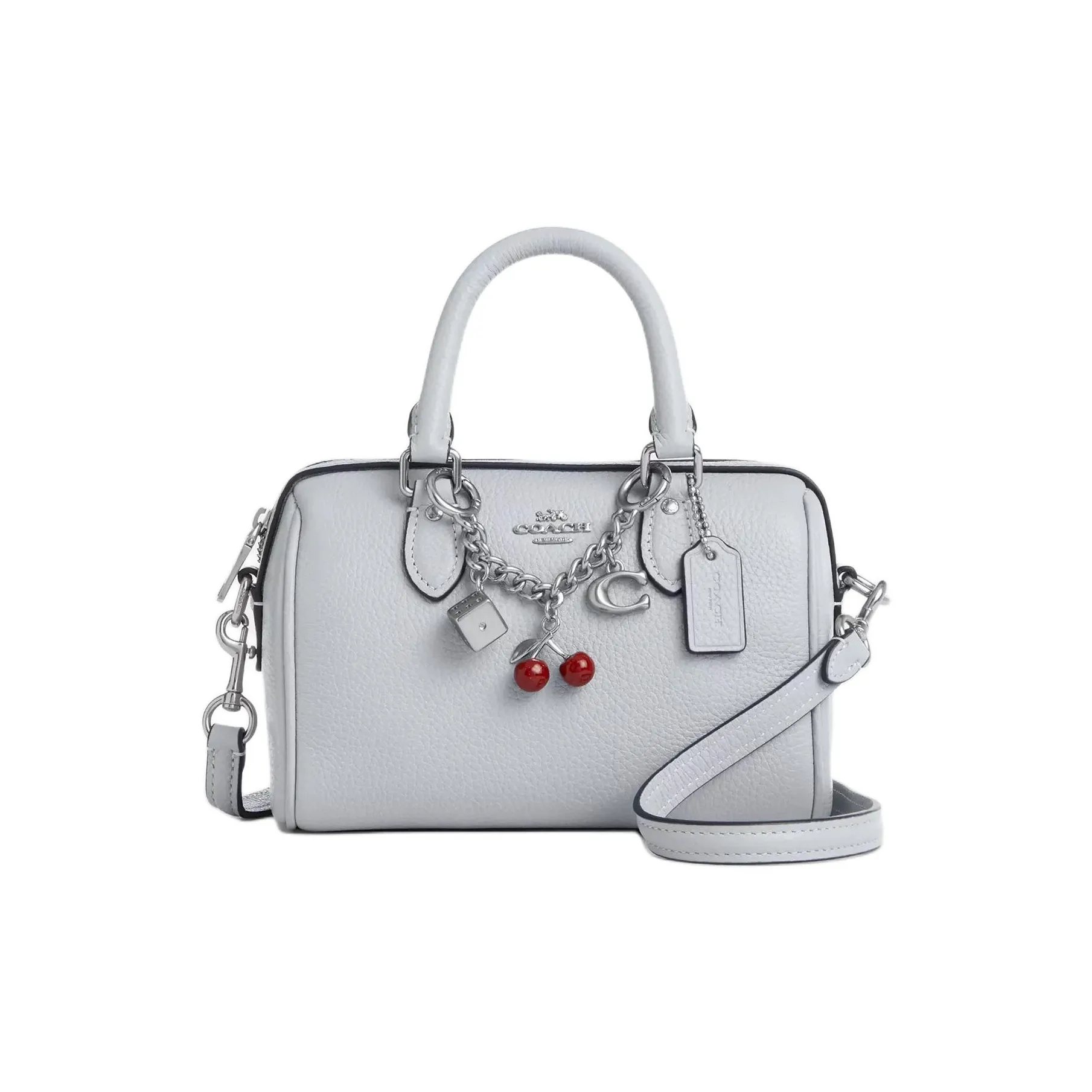 COACH Rowan Кожа Одно Плечо Сумка Мини Женская Ледяной Синий