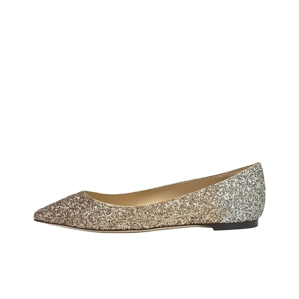 Jimmy Choo ROMY Flat Women's Casual Shoes Women's Gold