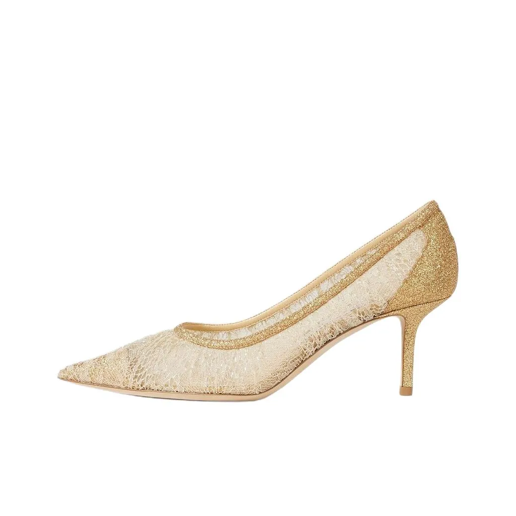 Jimmy Choo LOVE Slim Heel High Heels 6.5cm Women's Gold