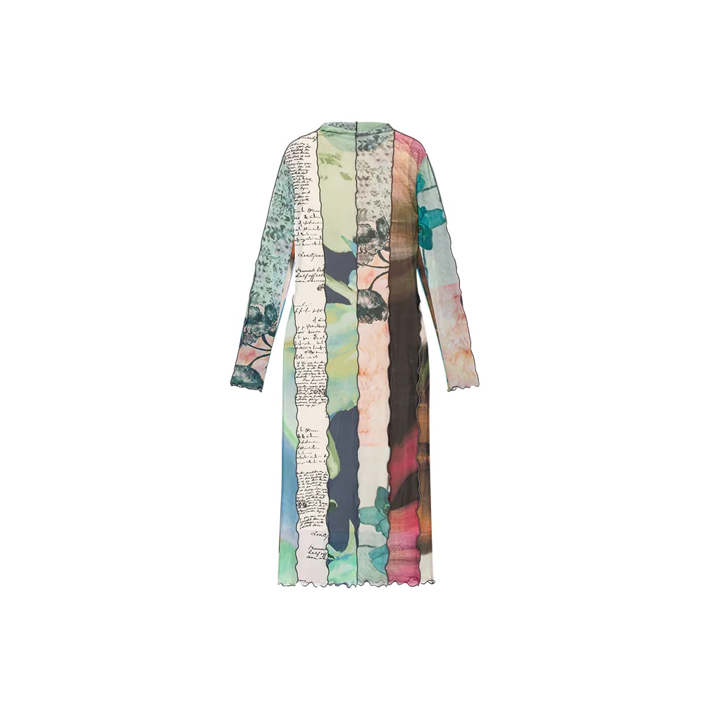 Desigual Длинное платье с длинными рукавами женское