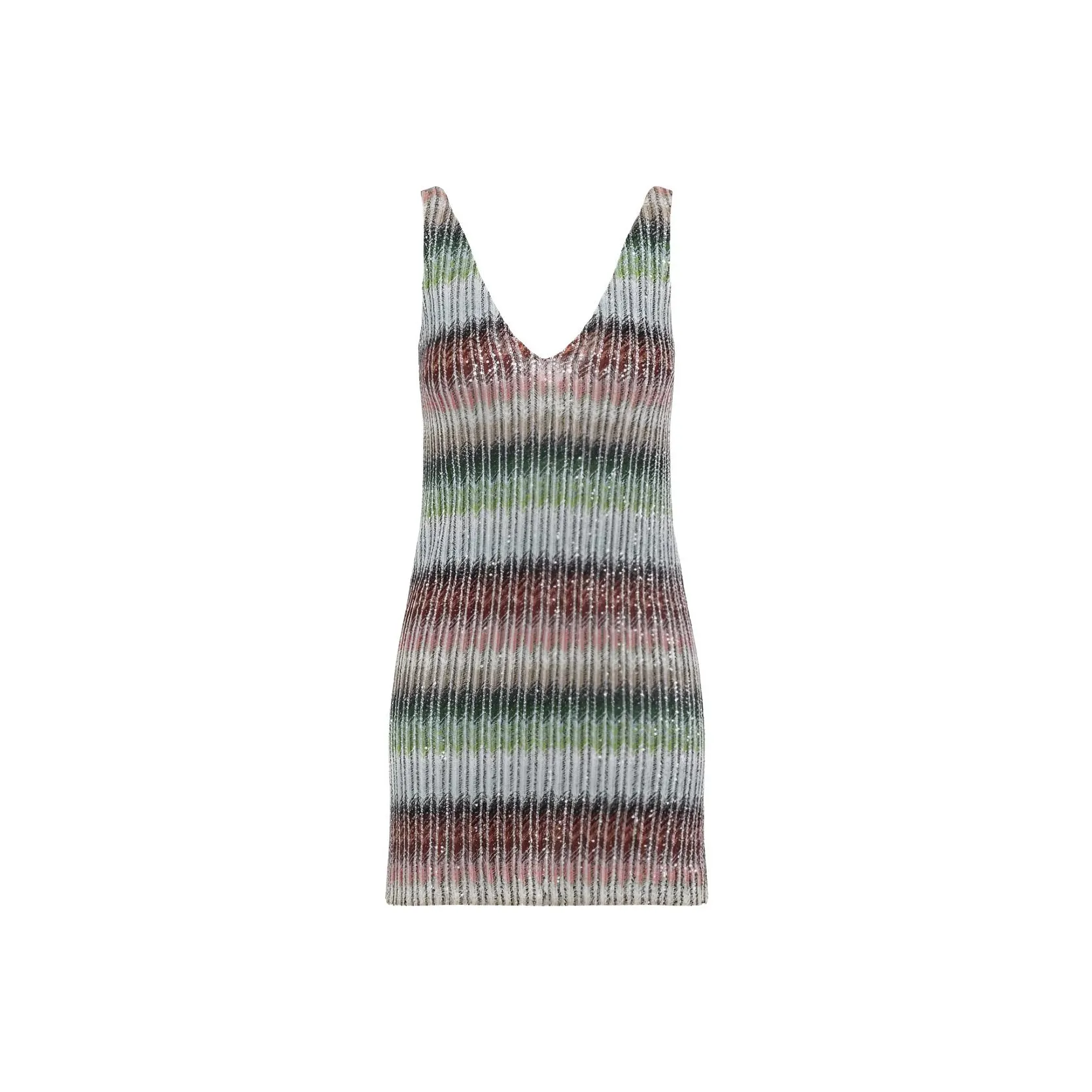 MISSONI Gradient Zigzag Knitted Long Bustier Jumpsuit
