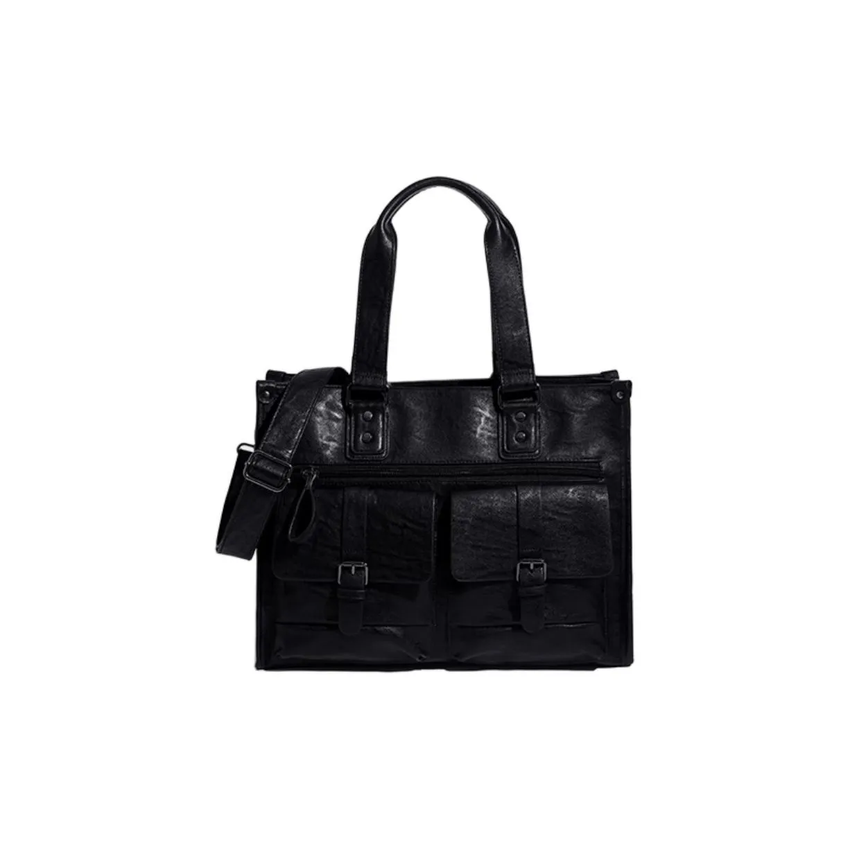 SHIZIYOUA Сумка через плечо из коровьей кожи сумка среднего размера мужская черная