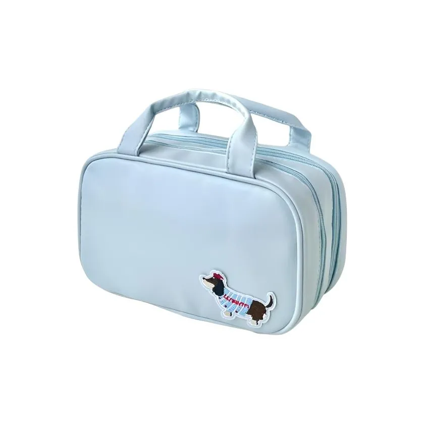 Kemaid Щенок Портативный Косметичка Большая емкость Милый Портативный Путешествие Косметика и Уход за кожей Хранение