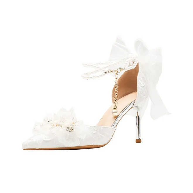 Zubumei Узкий каблук Высокие каблуки Женские Белые