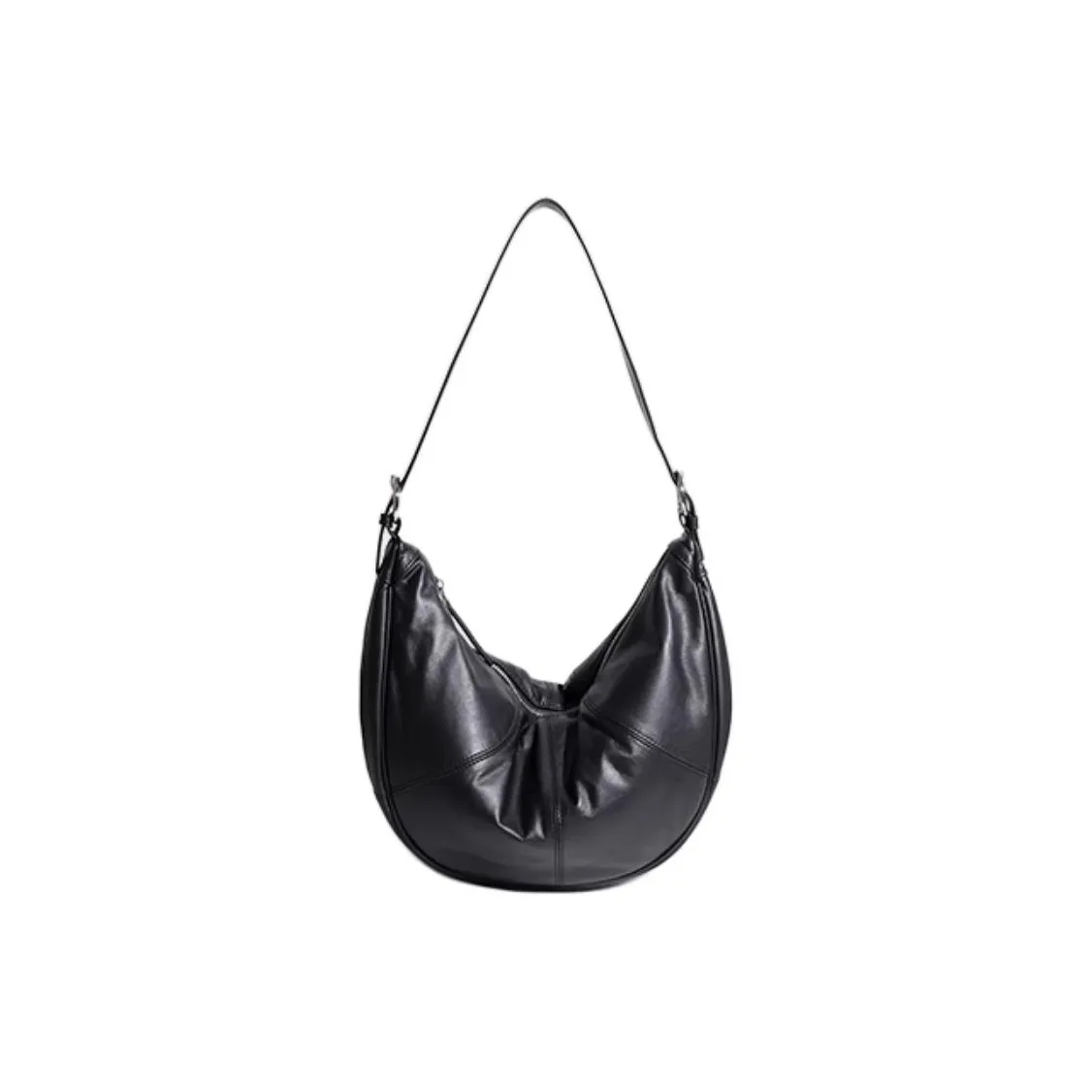 SHIZIYOUA Сумка через плечо из коровьей кожи Мужская Черная